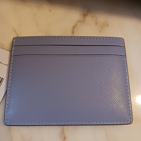 NWT Kate Spade Madison Saffiano Leather Card Holder, Frosted Blue Small Wallet - Picture 4 of 10